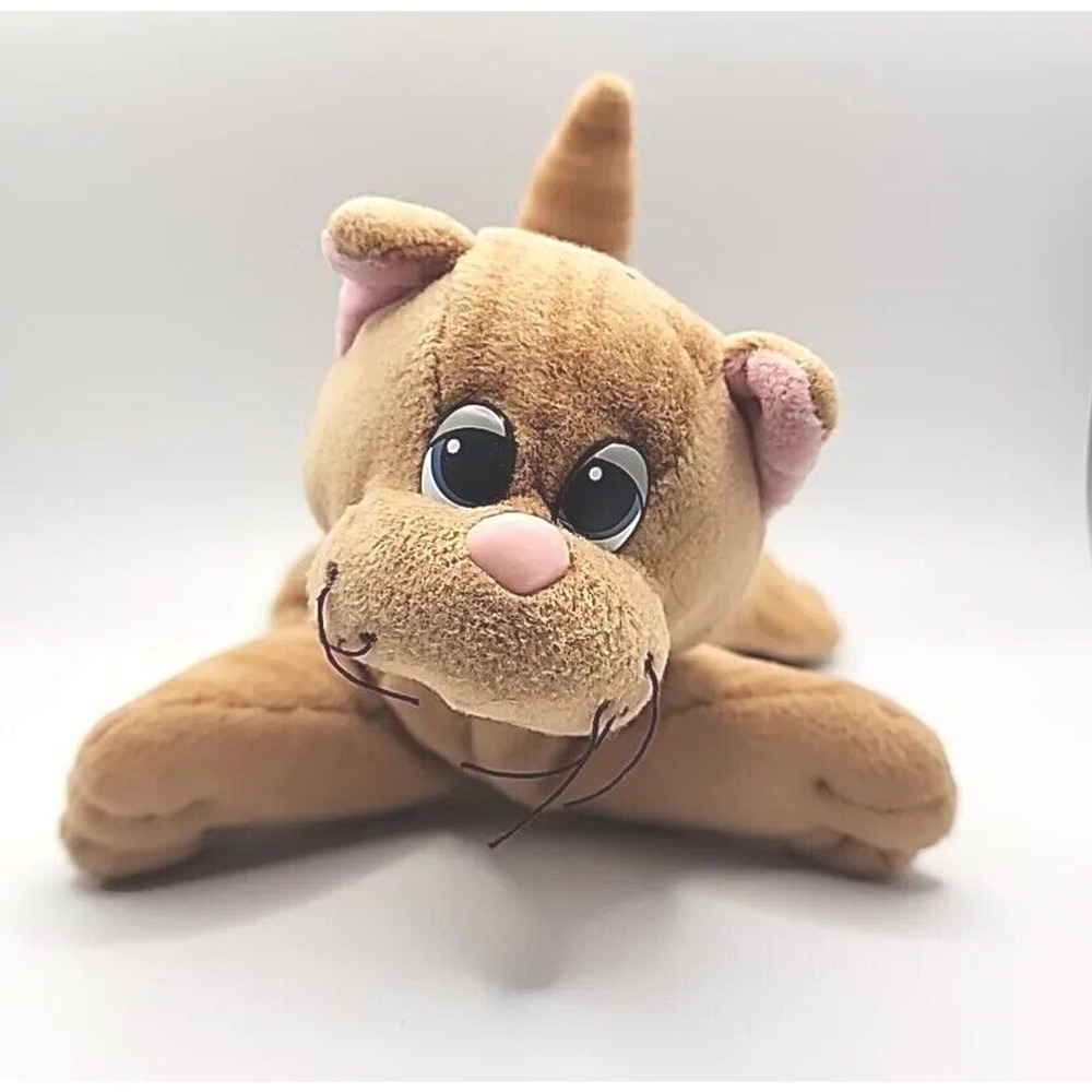 Vintage Pound Puppies Purries Purry Kitty Cat 7" Brown Striped Tabby Tonka BB1